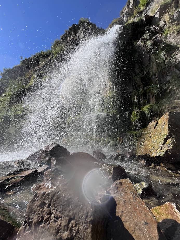 A view of Stewart Falls from the trail in Provo, Utah.