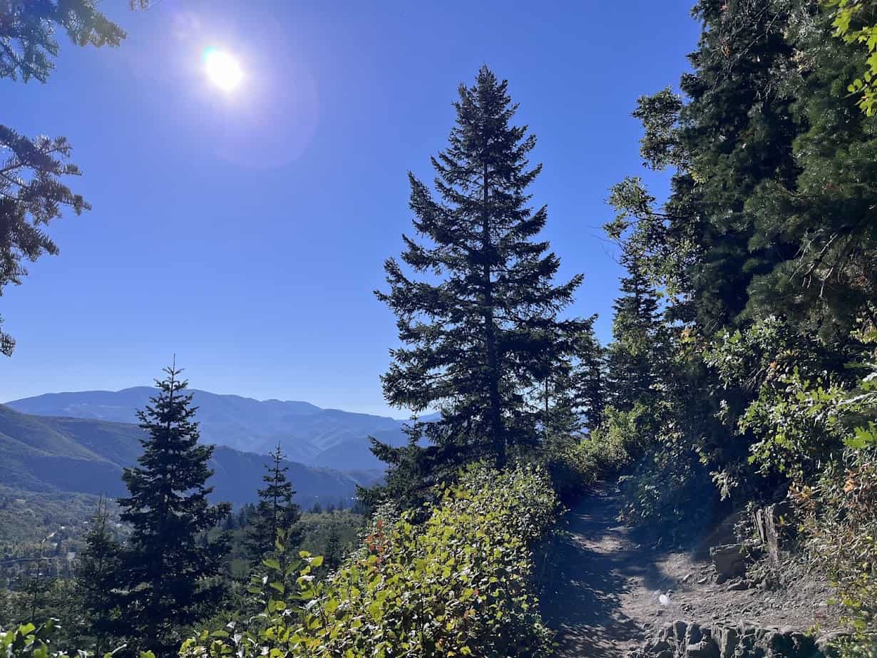 A sweeping view of the canyon as seen from the Stewart Falls trail in Provo, Utah.